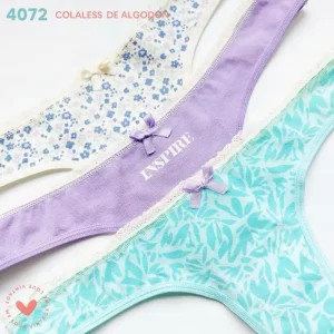 ART.VI4072P PACK X3 COLALESS ALGODON Y LYCRA ENVIVADO AL TONO