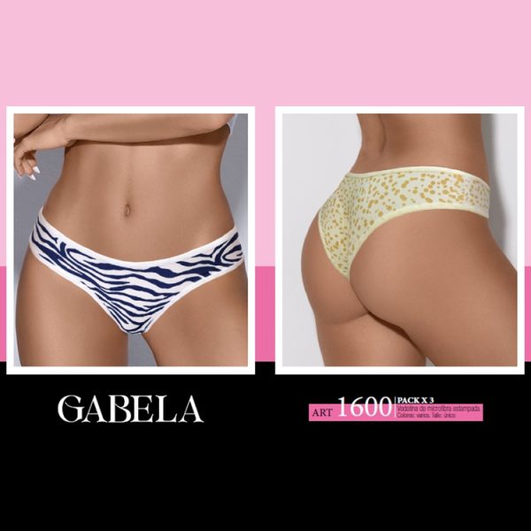 GA1600_fylo_lenceria ART.GA1600 PACK X3 VEDETINA MICROFIBRA ESTAMPADA UNICO