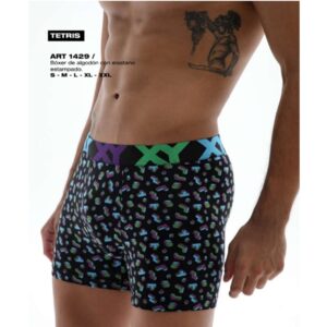 ART.XY1429 BOXER ALGODON Y LYCRA ESTAMPADO TETRIS
