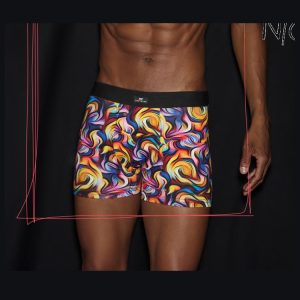 ART.XY9002 BOXER ALGODON Y LYCRA ESTAMPADO ONDA COLOR
