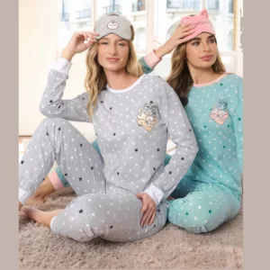 LX25354_fylo_lenceria ART.LX25354 PIJAMA DE JEREY ESTAMPADO ESTRELLAS