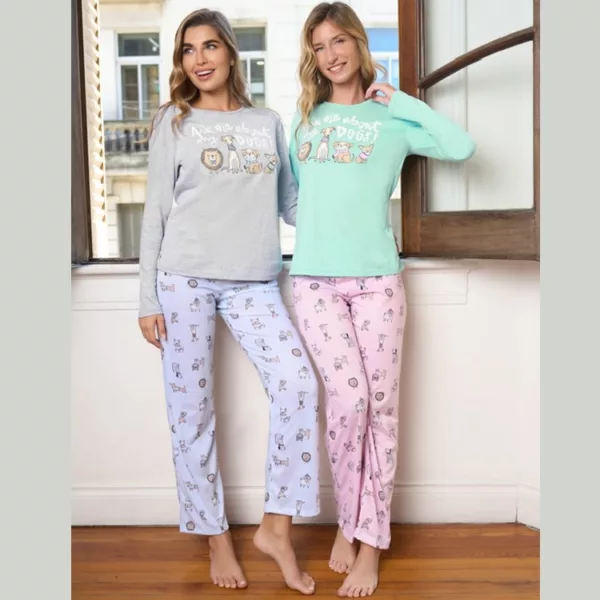 ART.LX25356 PIJAMA DE JERSEY ESTAMPADO DOGS