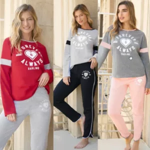 LX25358_fylo_lenceria ART.LX25358 PIJAMA DE JERSEY ESTAMPADO FOREVER ALWAYS DARLING