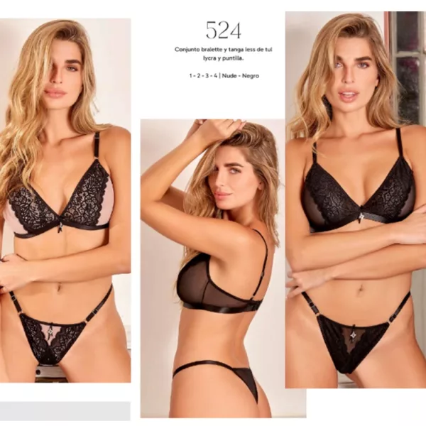 TI524_fylo_lenceria ART.TI524 CONJUNTO BRALETTE TUL Y PUNTILLA COLALESS REGULABLE