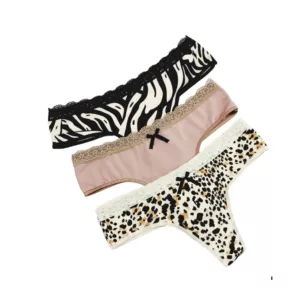 ART.VI5018P PACK X3 CULOTTE LESS MICROFIBRA ESTAMPADA PUNTILLA EN CINTURA