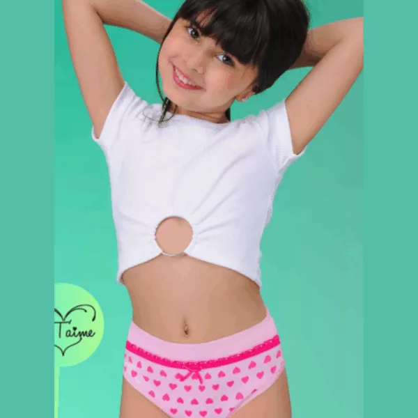 ART.2134P PACK DE VEDETINAS CON CINTURA ESTAMPA DE CORAZONES