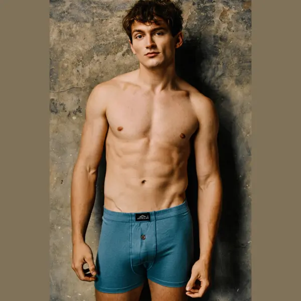 ART.ANT850 BOXER LISO JERSEY DE ALGODÓN CON BOTÓN