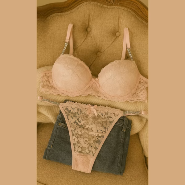 ART.MN5273 CONJUNTO TAZA SOFT DE ALGODÓN Y PUNTILLA CON COLALESS