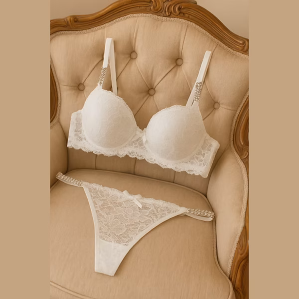 ART.MN5273 CONJUNTO TAZA SOFT DE ALGODÓN Y PUNTILLA CON COLALESS