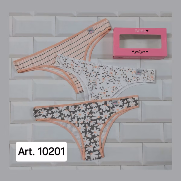 ART.SA10201 PACK X3 VEDETINA ALGODÓN ESTAMPADA