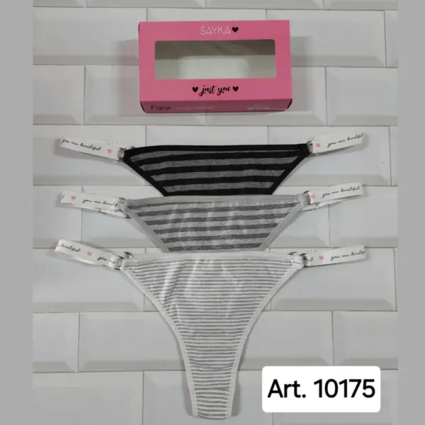 ART.SA10175 PACK X3 COLALESS ALGODÓN Y LYCRA ELASTICO PERSONALIZADO