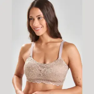 ART.TI431 TOP DOBLE TELA CON TAZAS REMOVIBLES DE MICROFIBRA Y PUNTILLA