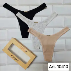 ART.SA10410 PACK X3 COLALESS ALGODÓN Y LYCRA TIRO ALTO