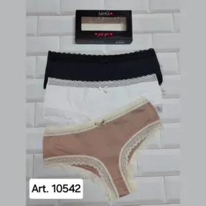 ART_10542_INTI_LENCERIA ART.SA10542 PACK X3 CULOTTE CLASICO MICROFIBRA CON PUNTILLA
