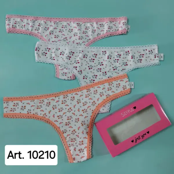 ART.SA10210 PACK X3 COLALESS ALGODÓN Y LYCRA ESTAPADO