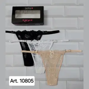 ART.SA10805 PACK X3 COLALESS DE ENCAJE REGULABLE