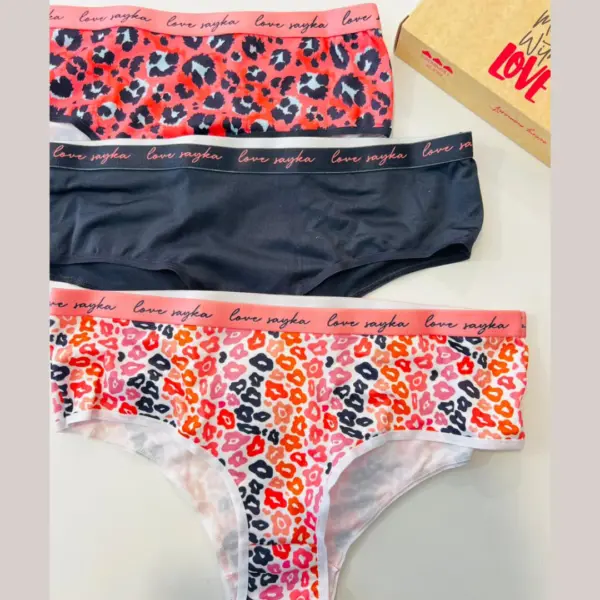 ART.SA10612 PACK X3 CULOTTE CLASICO MICRO ESTAMPADA Y ELASTICO PERSONALIZADO