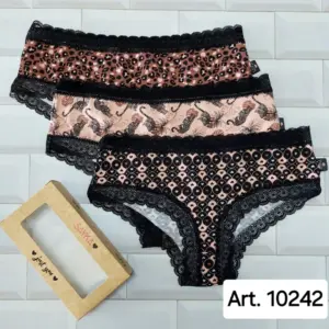 ART.SA10242 PACK X3 CULOTTE ALGODON Y LYCRA ESTAMPADA