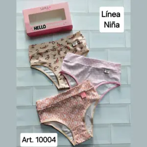 ART.SA10004 PACK X3 BOMBACHAS DE NENA ESTAMPADAS DE ALGODON CON CINTURA