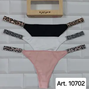 SAYKA10702-INTILENCERIA-SALTA ART.SA10702 PACK X3 TANGALESS DE MICROFIBRA LISA C BRETEL ANCHO ESTAMPADO
