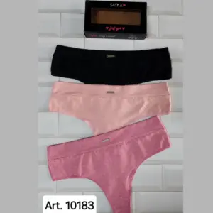 6 ART.SA10183 PACK X3 CULOTTELESS DE ALGODÓN Y LYCRA CON CINTURA