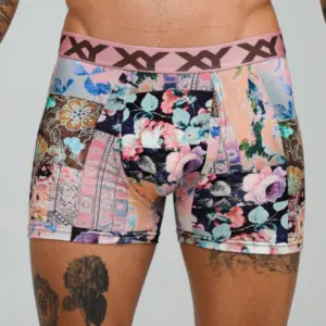 XY1468-INTILENCERIA-SALTA ART.XY1468 BOXER ROSE GARDEN ALGODON ELASTANO ESTAMPADO